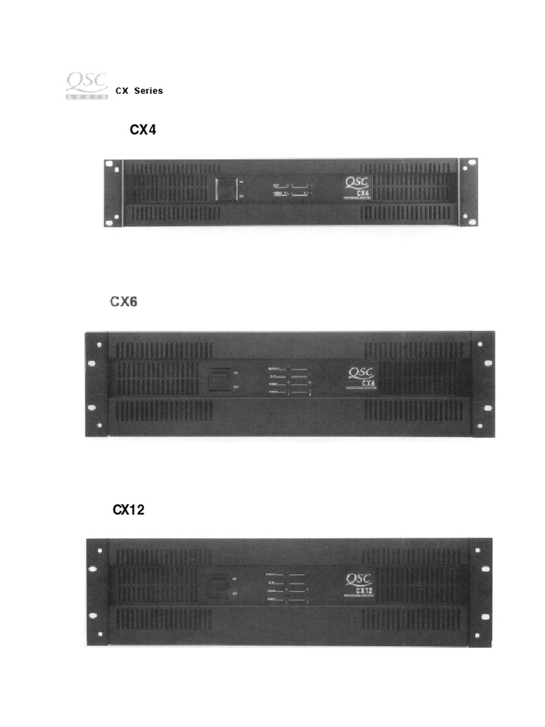 CX Series Amplifier Service Manual | PDF | Amplifier | Distortion