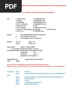 Summer Internship Guidelines For Documentation