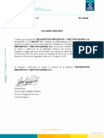 Certificación Del Sistema SGSST TECNIMOTOR PDF
