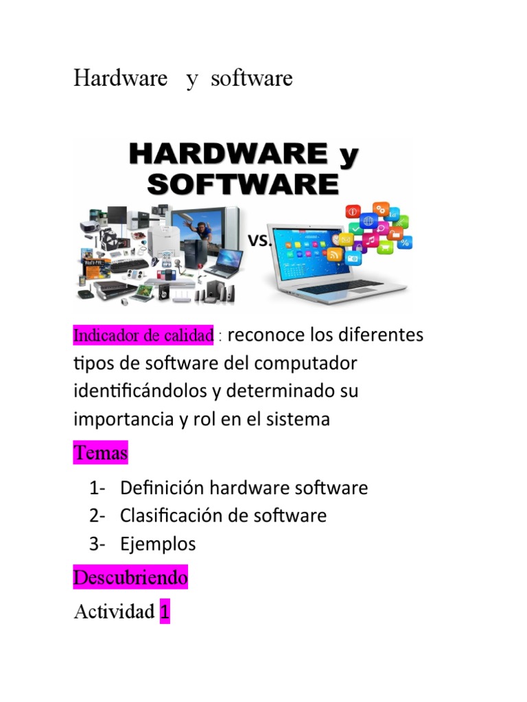 Hardware y Software PDF