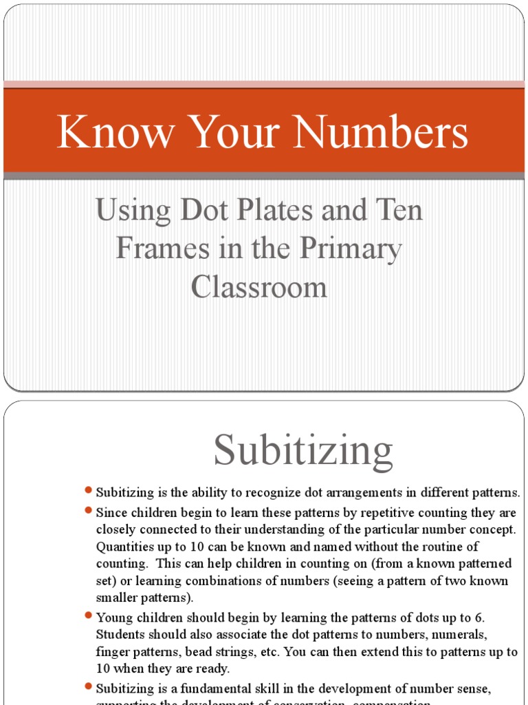 Dot Plates and Ten Frames Activities | PDF | Subtraction | Numbers