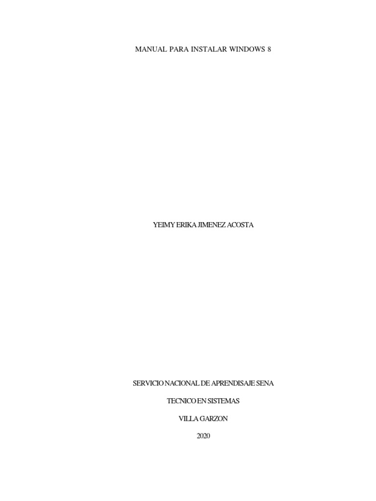 Manual para Instalar Windows 8 PDF | PDF | Windows 8 | Microsoft Windows