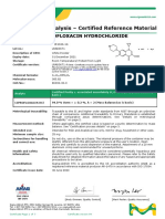 Certificate of Analysis - Certified Reference Material: Ciprofloxacin Hydrochloride