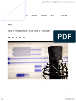 Top 5 Mistakes in Starting A Podcast - Backtracks