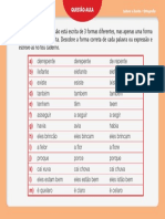 Ortografia de palavras e expressões com formas diferentes