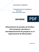 Relevamiento de Paradas. Servicios Interdepartamentales y Suburbanos. Montevideo