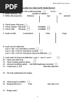 Checklist For Slab SAFE Model Review