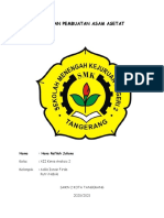 Laporan Pembuatan Asam Asetat - Hana Rafilah Juliana - XII Kimia Analisis 2 - Tugas Kimia Organik