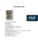 Curriculum Vitae de Wendy Kristal Ayala Gallegos