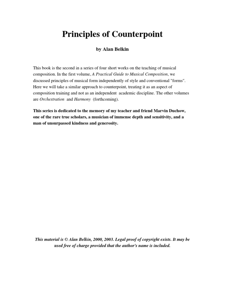 Guide To Counterpoint | PDF | Language Arts & Discipline