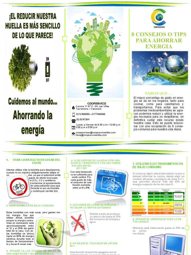 Tips para El Ahorro de Energia | PDF | Conservación de energía ...