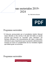 Programas Sectoriales 2019-2024: Dra. Pilar Berrios Navarro