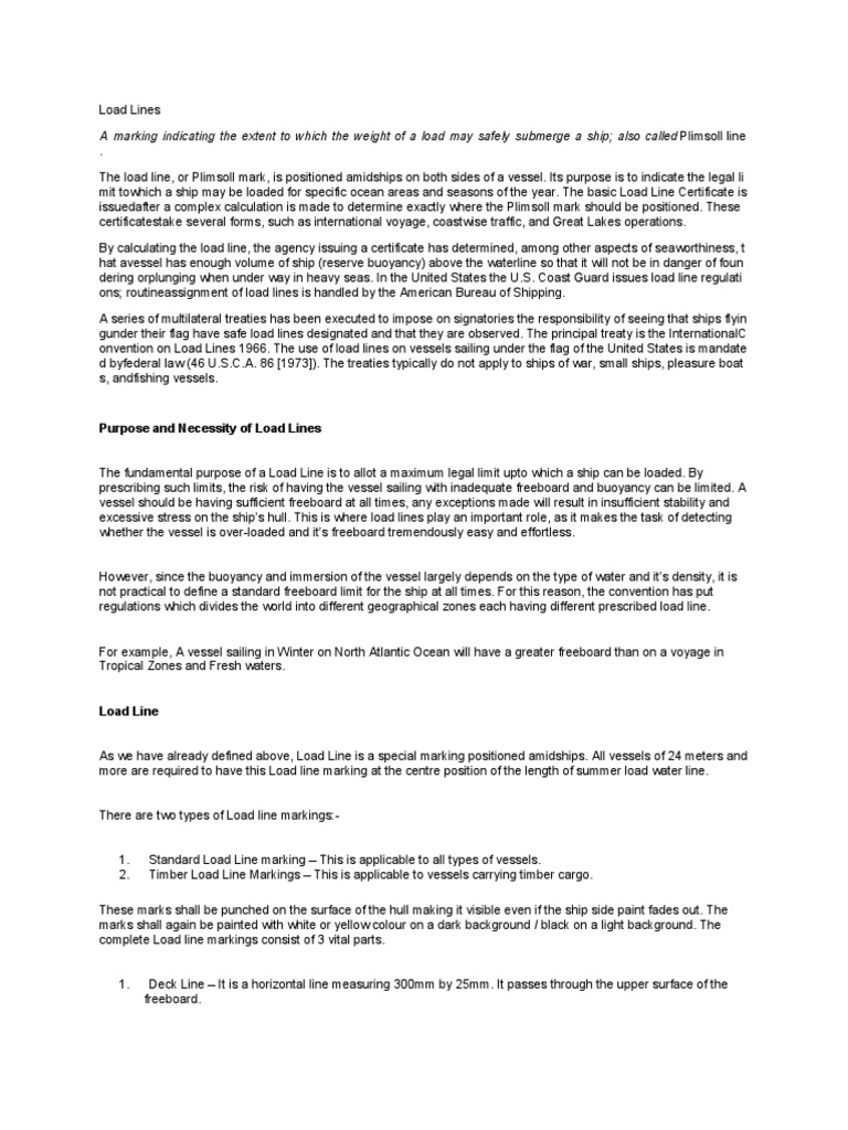 Load Lines | PDF