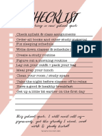 Checklist New School Year Pink PDF