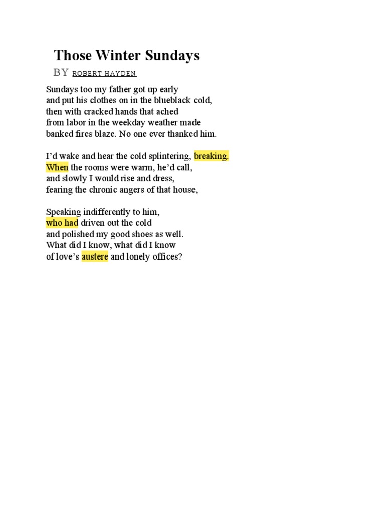 those-winter-sundays-pdf