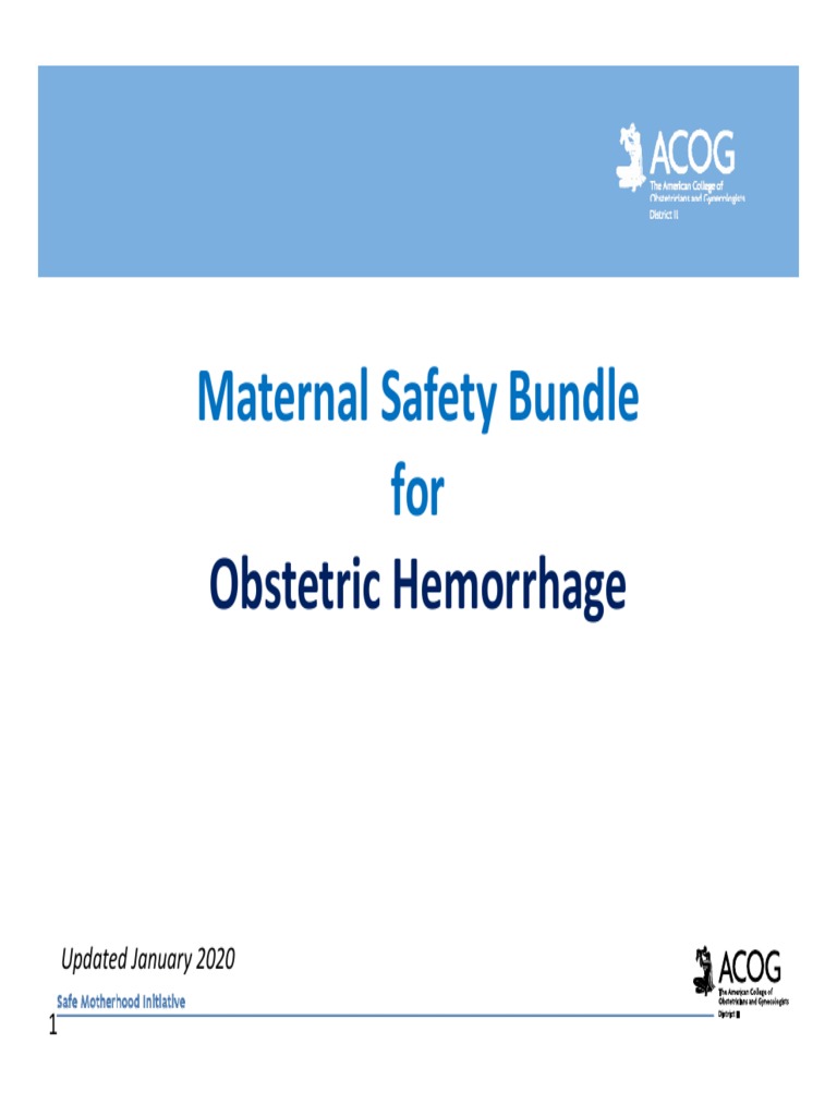 Obstetric Hemorrhage Patient Safety Bundle – YRCKY