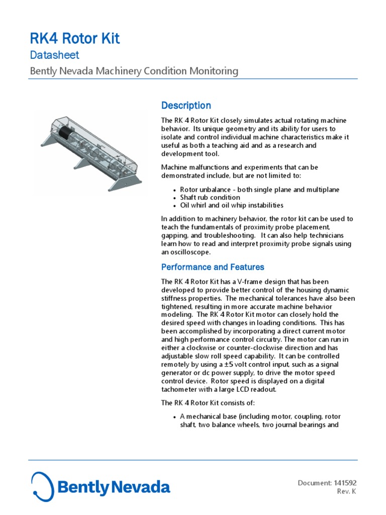 RK4 Rotor Kit: Datasheet | PDF | Electric Motor | Machines