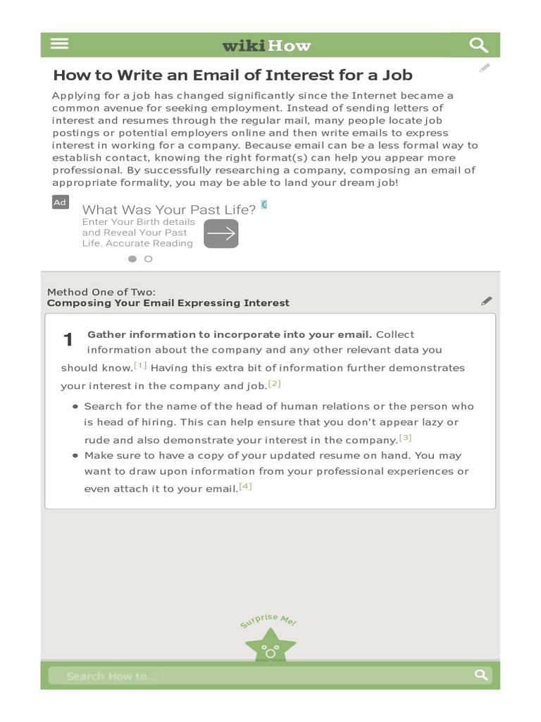 Writing Job Interest Emails | PDF | Résumé | Communication