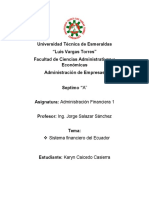 Sistema Financiero Del Ecuador