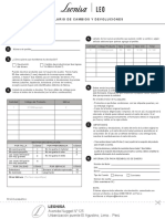 Formulario de Cambios y Devoluciones Pe