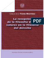 Vdocuments - MX - de La Torre Martinez Carlos La Recepcion de La Filosofia de Los Valores en PDF