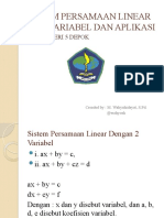 Sistem Persamaan Linear Dua Variabel Dan Aplikasi