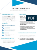 Maryson Benjamin B J: Career Objective Education