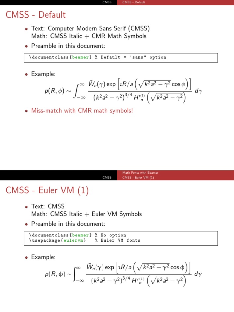 CMSS - Default: Text: Computer Modern Sans Serif (CMSS) Math: CMSS ...