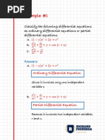 L1 Examples - Introduction To First Order Differential Equations