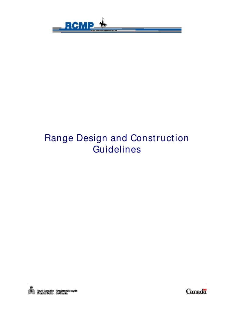GC RCMP Range Design Construction Guidelines PDF | PDF | Bullet ...