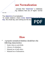 Database Normalization: Normalization Is A Process That