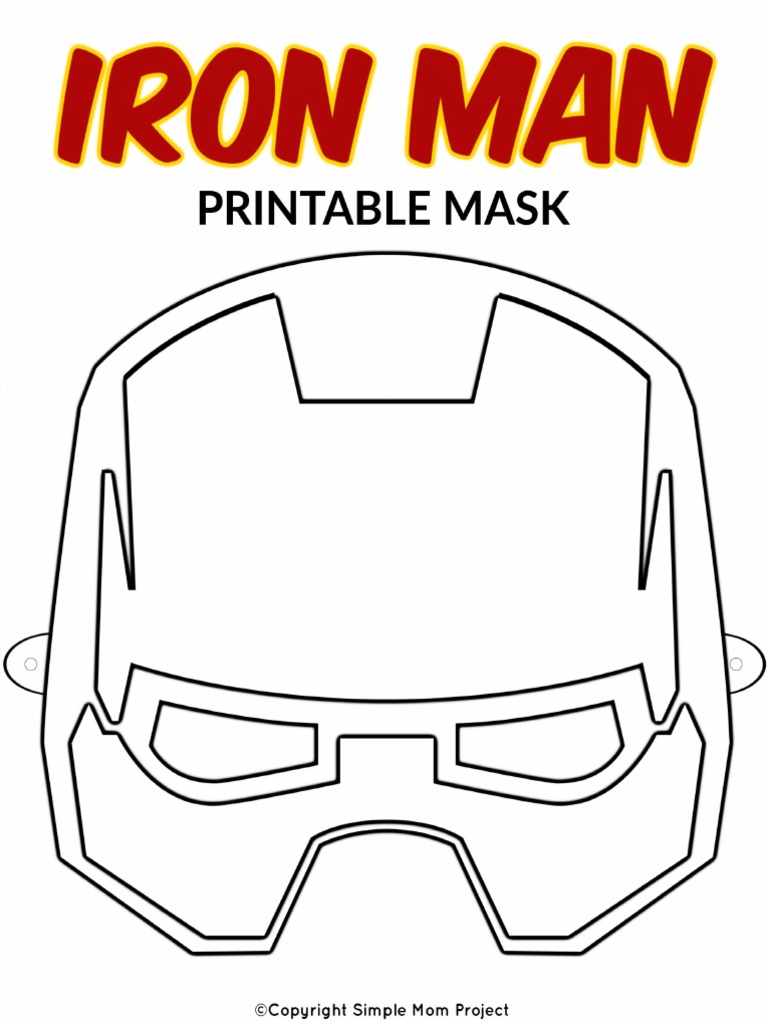 FREE Printable Iron Man Superhero Mask Template | PDF