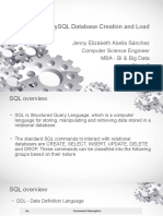 Class 2 - Introduction MySQL DB Creation Load