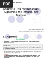 Chapter 3: The Fundamentals: Algorithms, The Integers, and Matrices