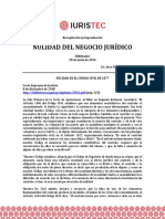 Recopilacion Jurisprudencial Nulidad Del Negocio Juridico PDF