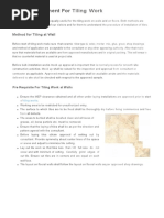 Method Statement For Marble Flooring and Marble Wall Cladding | PDF ...