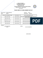 Individual Work Week Accomplishment Report: Datu Lipus Makapandong National High School