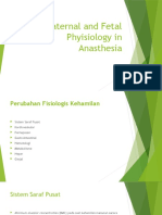 Maternal and Fetal Phyisiology in Anasthesia
