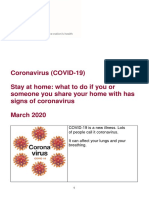 Coronavirus: What To Do If You or Someone You Share Home With Signs Coronavirus