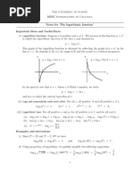 Notes For The Logarithmic Function': Log Lna