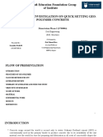 Marwadi Education Foundation Group of Institute Experimental Investigation On Quick Setting Geo-Polymer Concrete