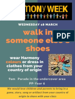 Wednesday 18 March: Walk in Someone Else's Shoes