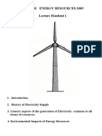 Env-2E02 Energy Resources 2005 Lecture Handout 1