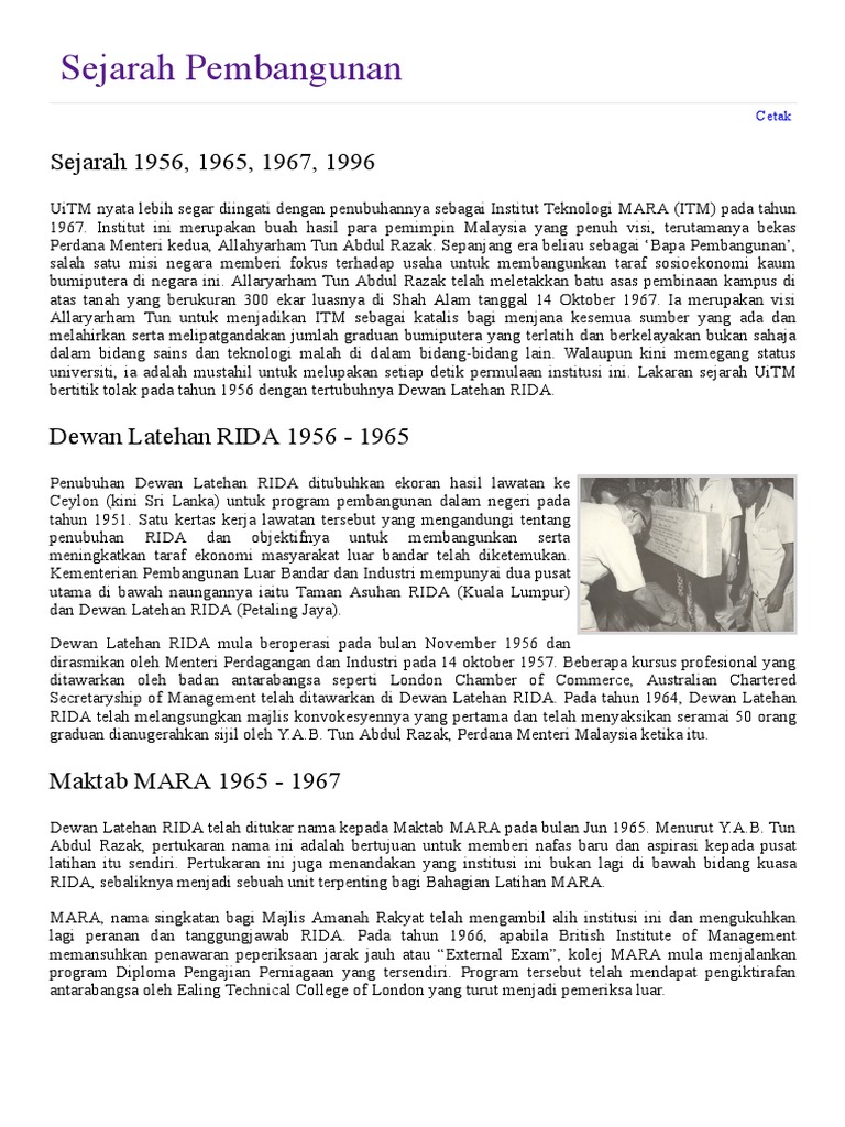 Universiti Teknologi Mara Sejarah Pembangunan Pdf
