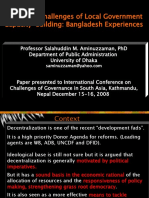 8 - Issues and Challenges of Local Government Capacity Building Bangladesh Experiences by Professor Salahuddin M Aminuzzaman PHD