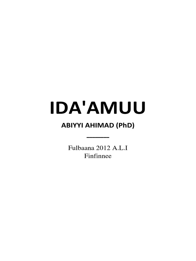 Ida'amuu Min | PDF