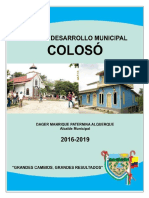 4106 - Plan de Desarrollo Municipal PDM Coloso Sucre PDF