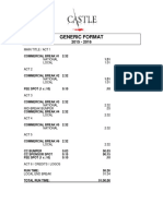 Generic TV show format breakdown