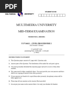Multimedia University: Mid-Term Examination