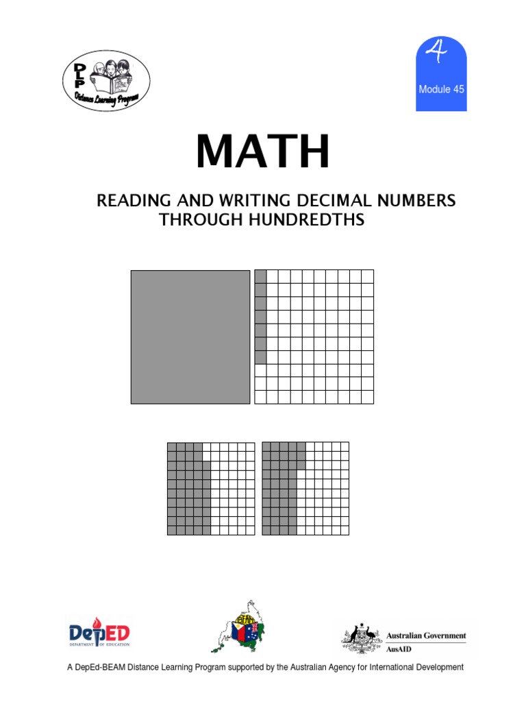 Reading and Writing Decimals Lesson | PDF | Decimal | Fraction ...